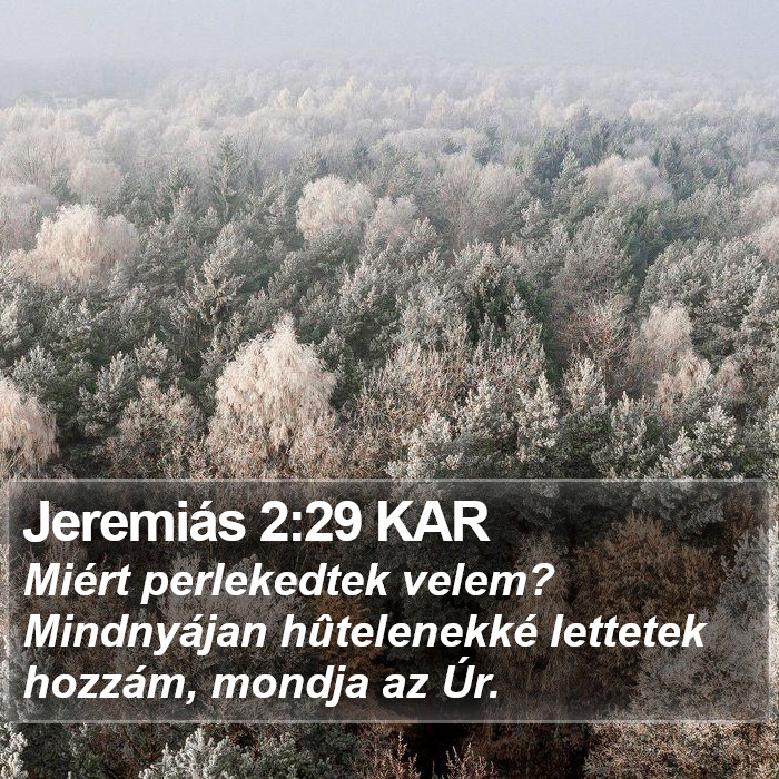 Jeremiás 2:29 KAR Bible Study