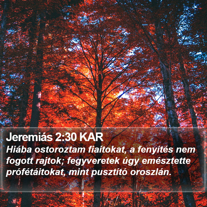 Jeremiás 2:30 KAR Bible Study