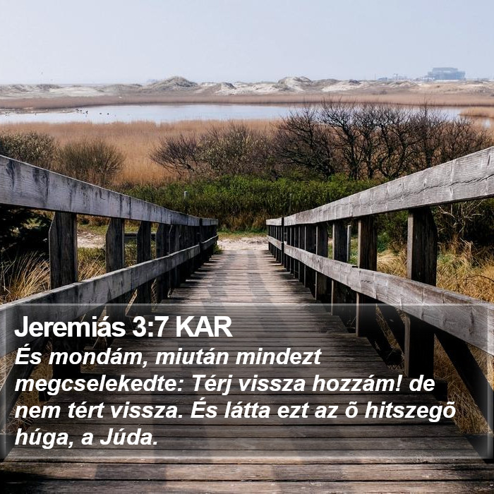 Jeremiás 3:7 KAR Bible Study