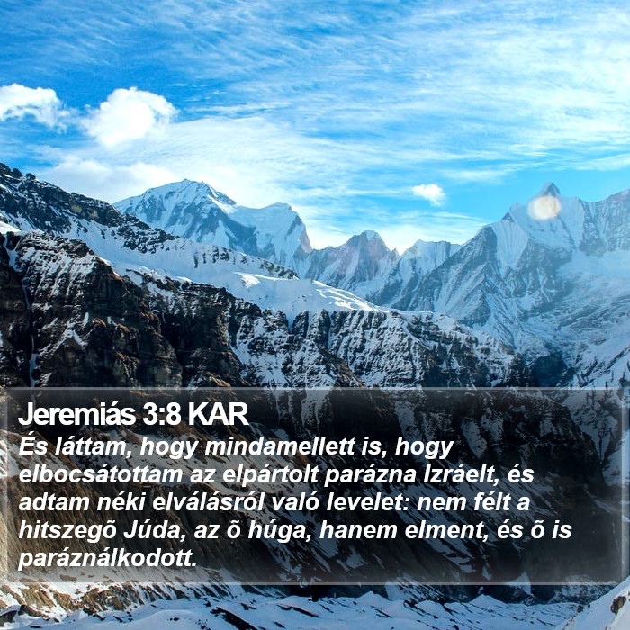 Jeremiás 3:8 KAR Bible Study