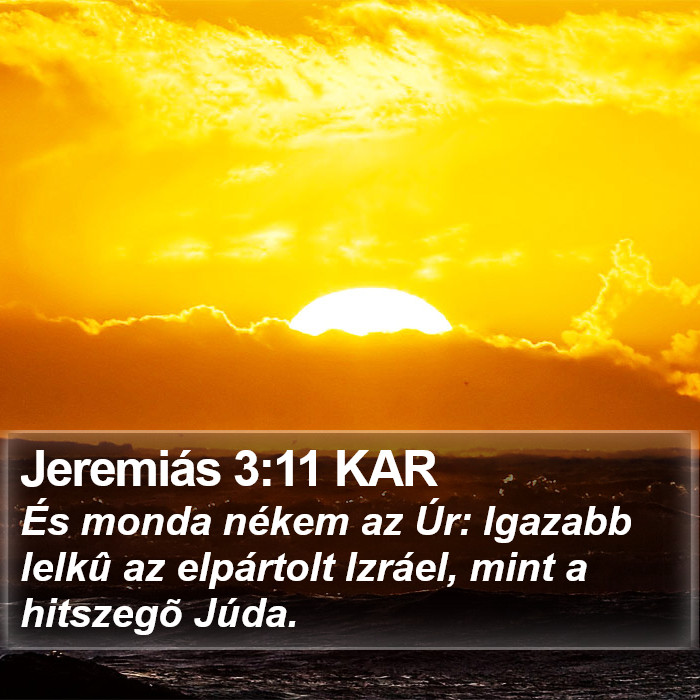 Jeremiás 3:11 KAR Bible Study