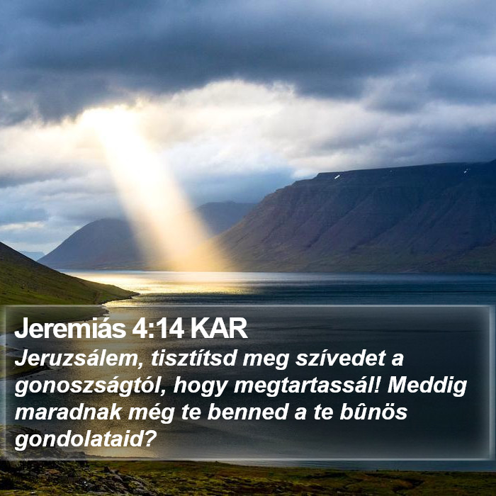Jeremiás 4:14 KAR Bible Study