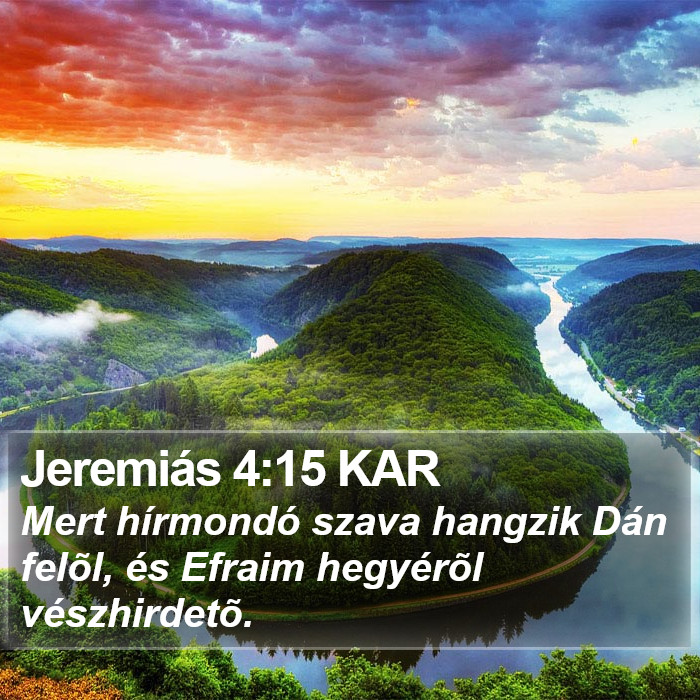 Jeremiás 4:15 KAR Bible Study