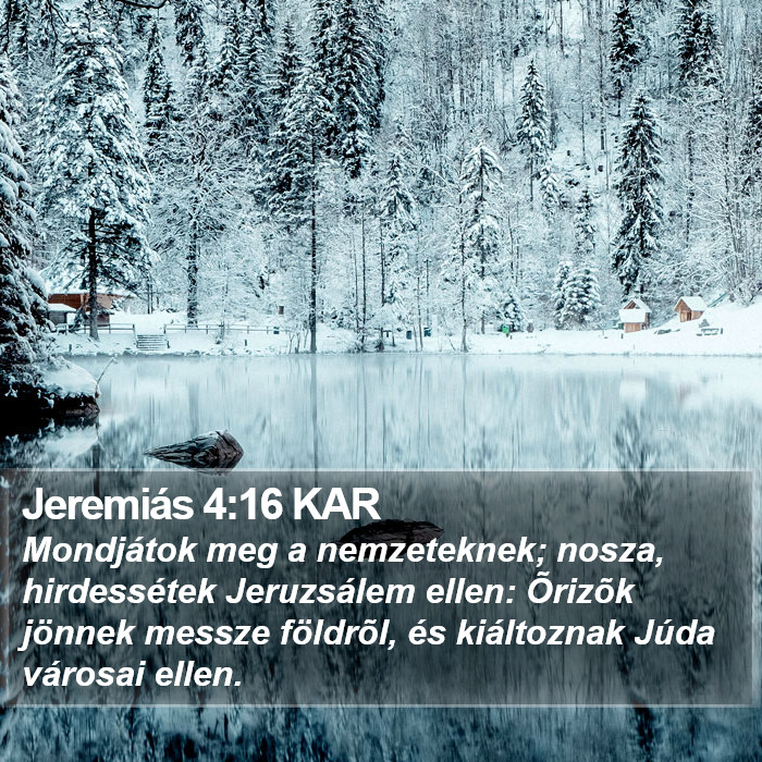 Jeremiás 4:16 KAR Bible Study