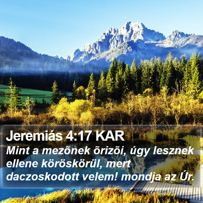 Jeremiás 4:17 KAR Bible Study