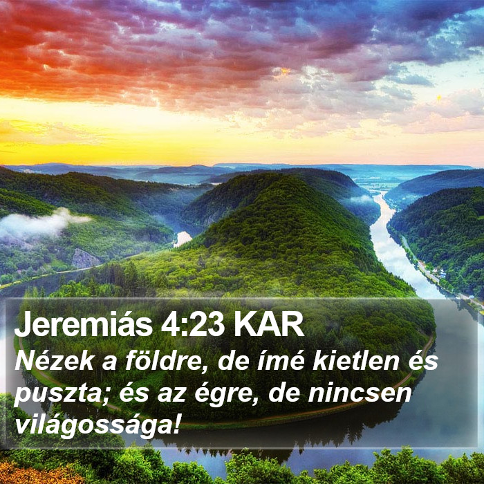 Jeremiás 4:23 KAR Bible Study