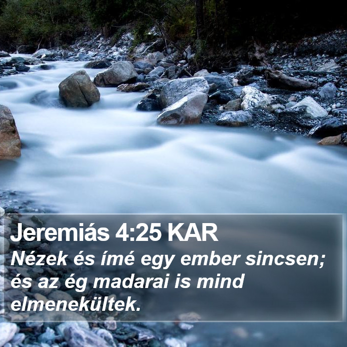 Jeremiás 4:25 KAR Bible Study