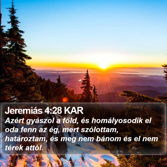 Jeremiás 4:28 KAR Bible Study