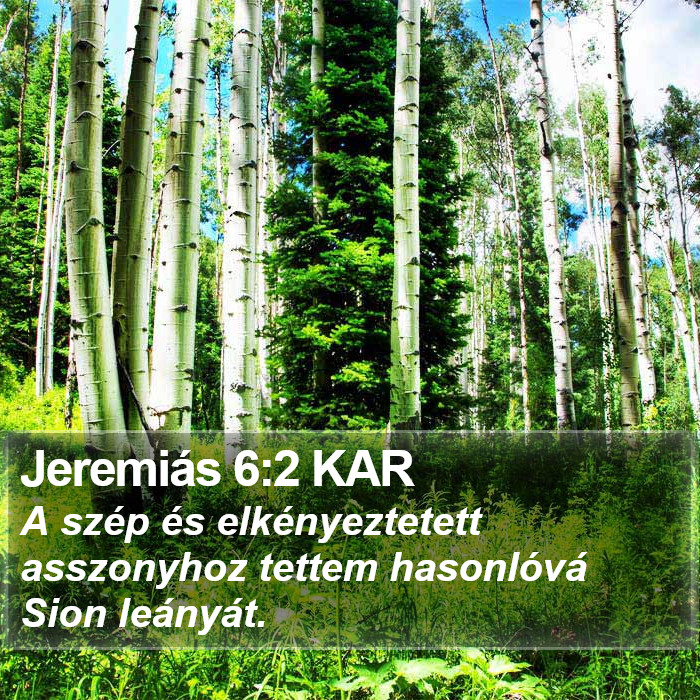 Jeremiás 6:2 KAR Bible Study