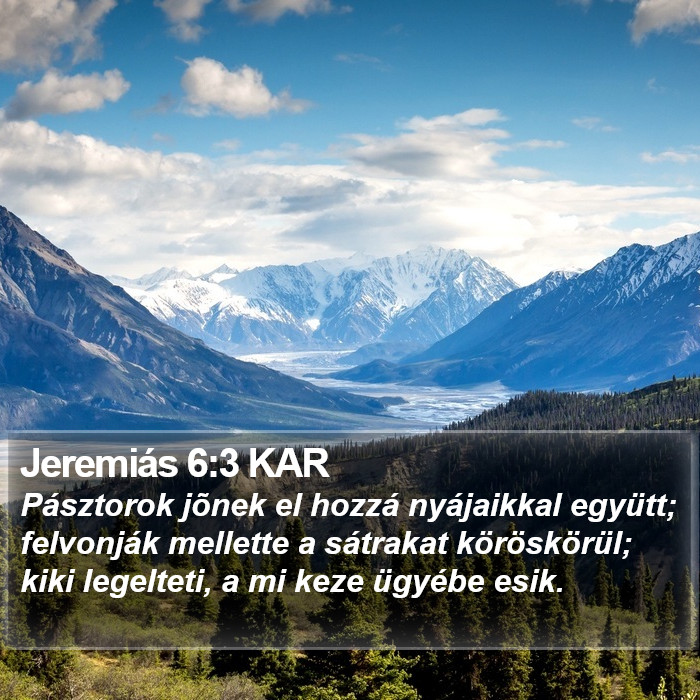 Jeremiás 6:3 KAR Bible Study