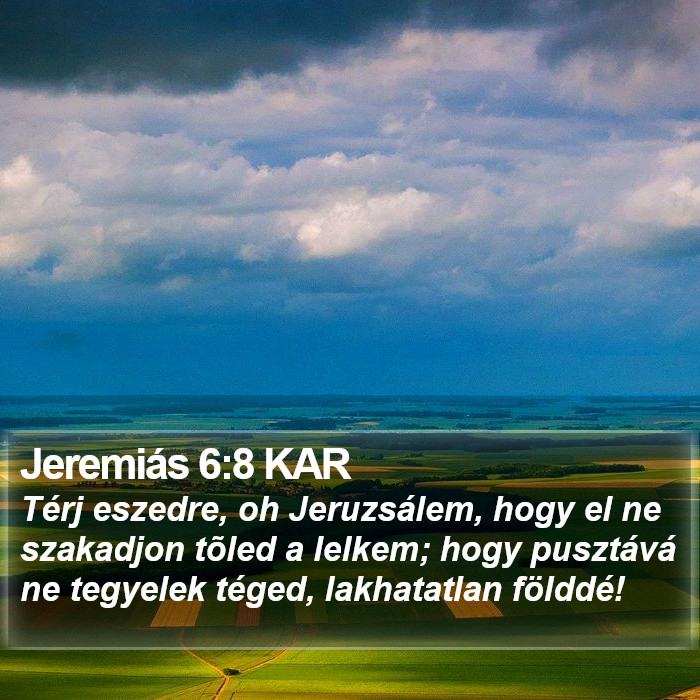 Jeremiás 6:8 KAR Bible Study