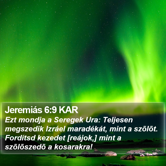 Jeremiás 6:9 KAR Bible Study