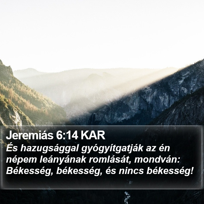 Jeremiás 6:14 KAR Bible Study