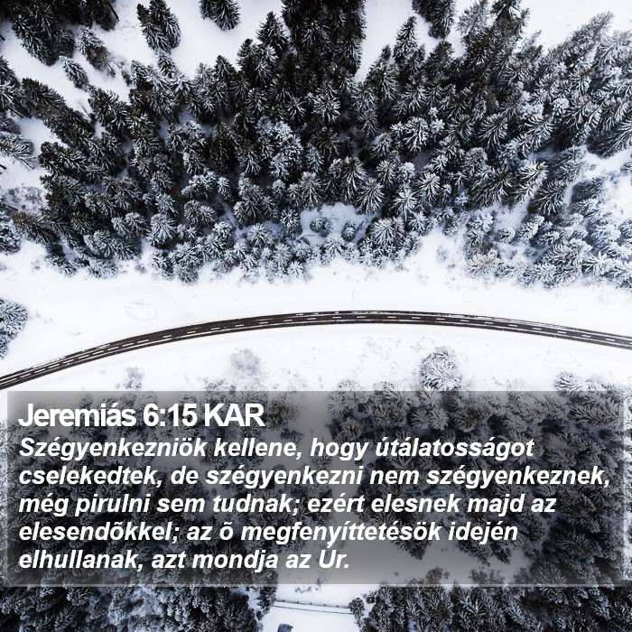 Jeremiás 6:15 KAR Bible Study