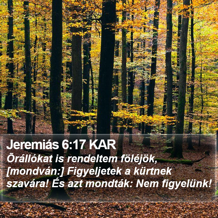 Jeremiás 6:17 KAR Bible Study