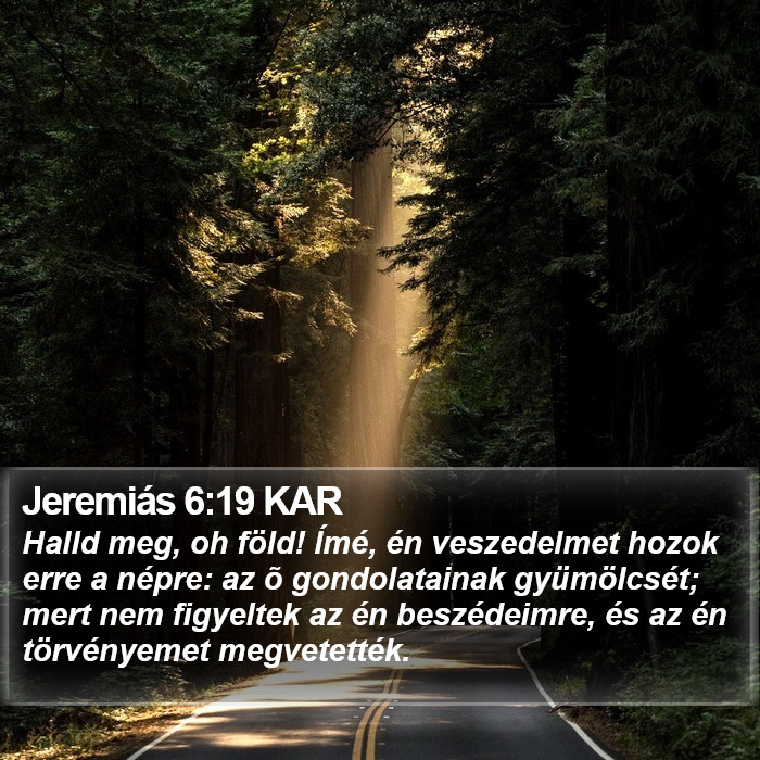 Jeremiás 6:19 KAR Bible Study