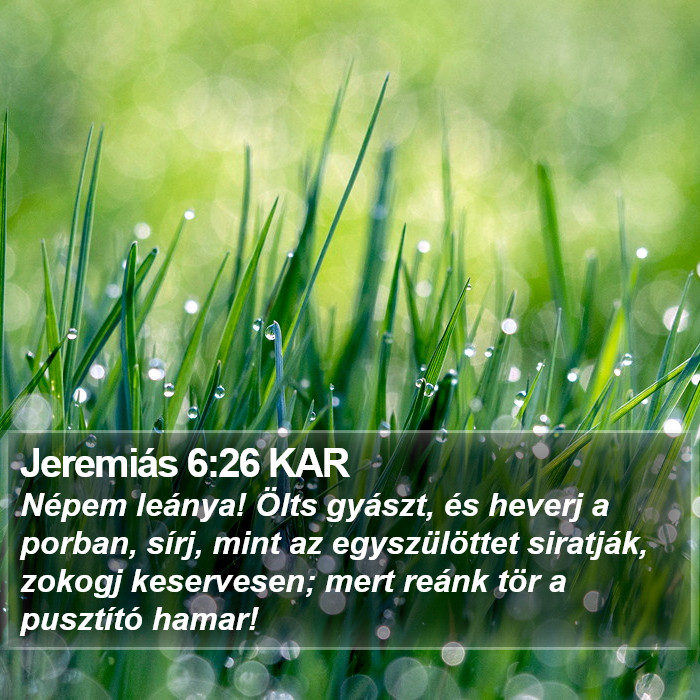 Jeremiás 6:26 KAR Bible Study