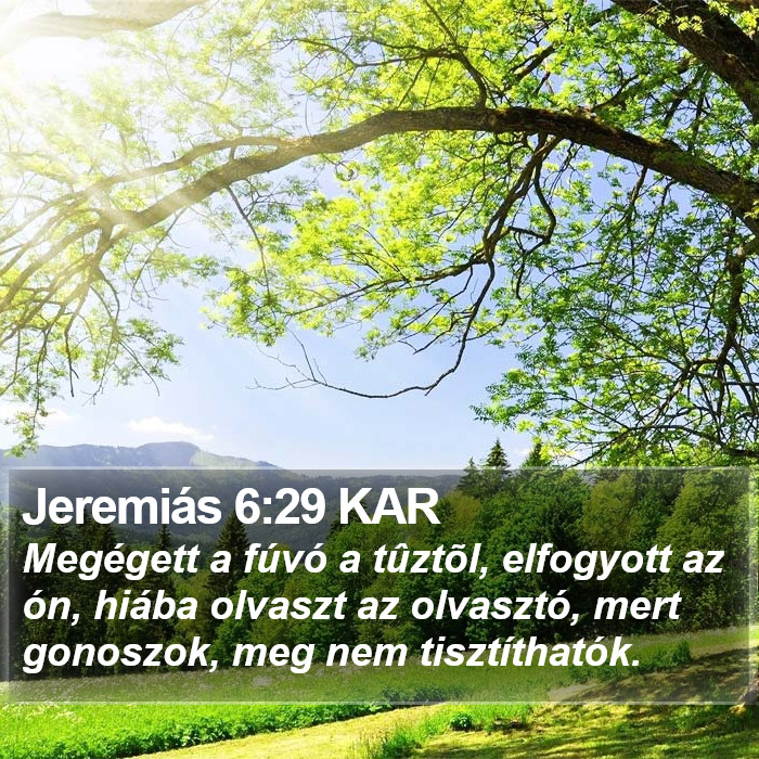 Jeremiás 6:29 KAR Bible Study