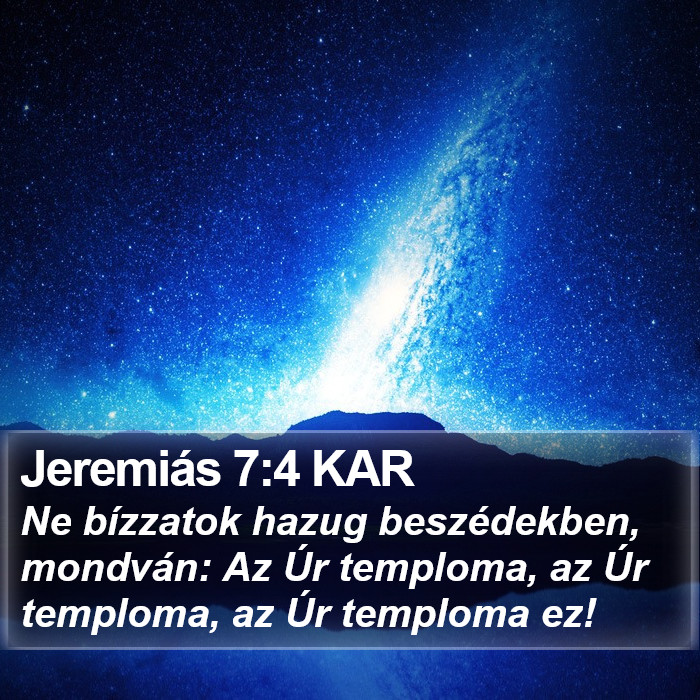 Jeremiás 7:4 KAR Bible Study