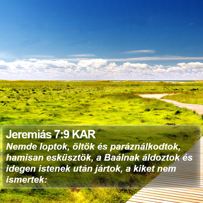 Jeremiás 7:9 KAR Bible Study