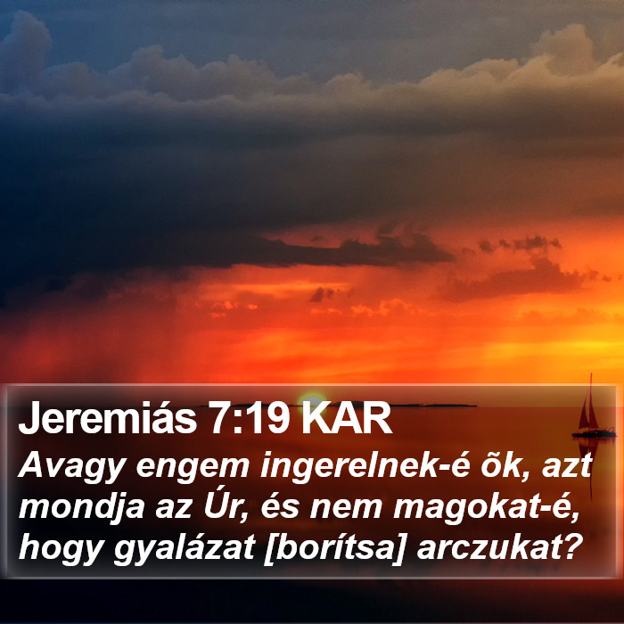 Jeremiás 7:19 KAR Bible Study