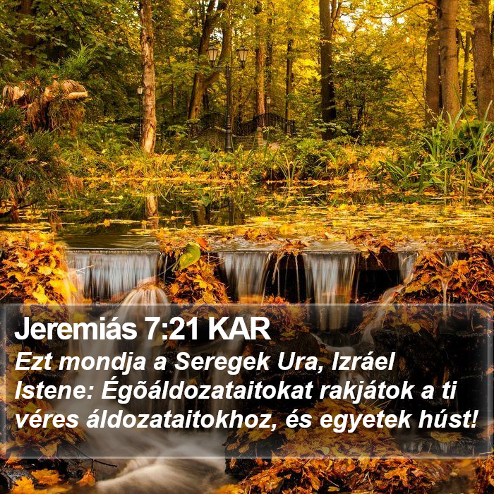 Jeremiás 7:21 KAR Bible Study