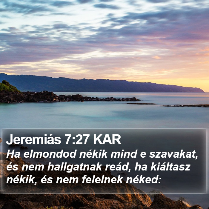 Jeremiás 7:27 KAR Bible Study