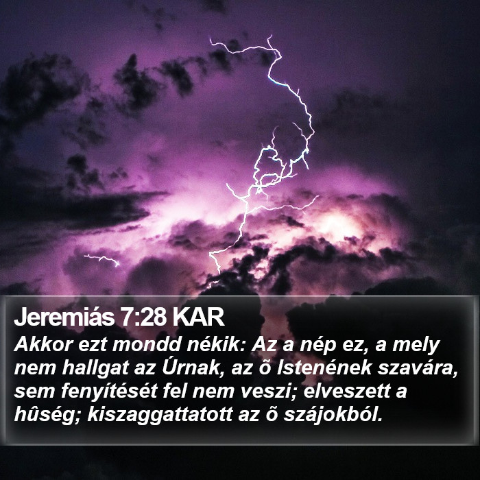 Jeremiás 7:28 KAR Bible Study