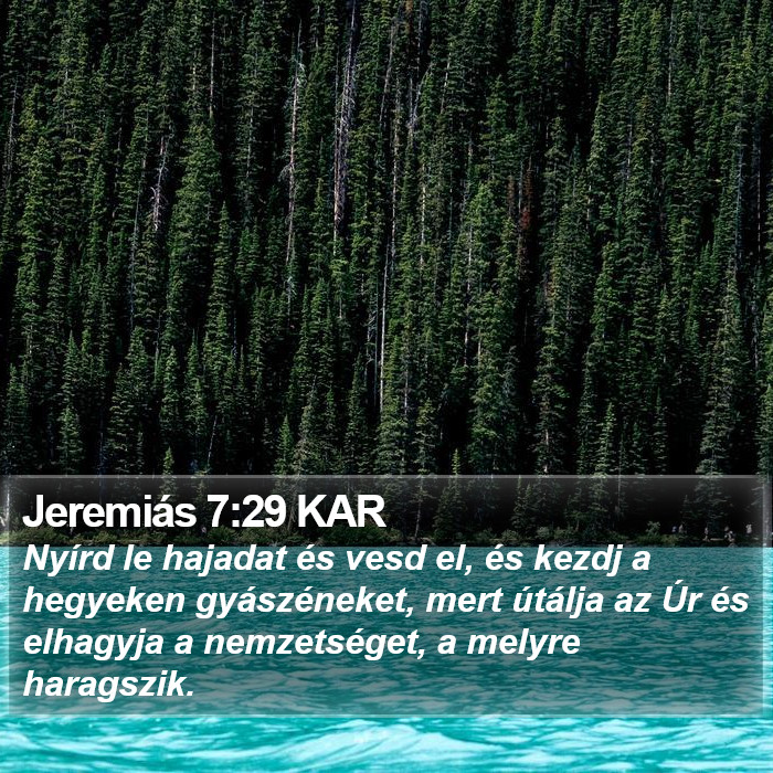 Jeremiás 7:29 KAR Bible Study