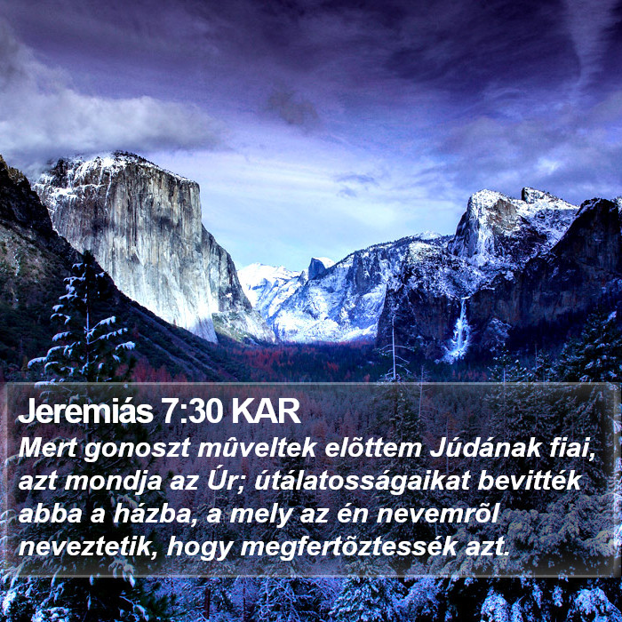 Jeremiás 7:30 KAR Bible Study