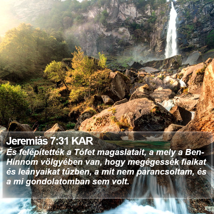 Jeremiás 7:31 KAR Bible Study