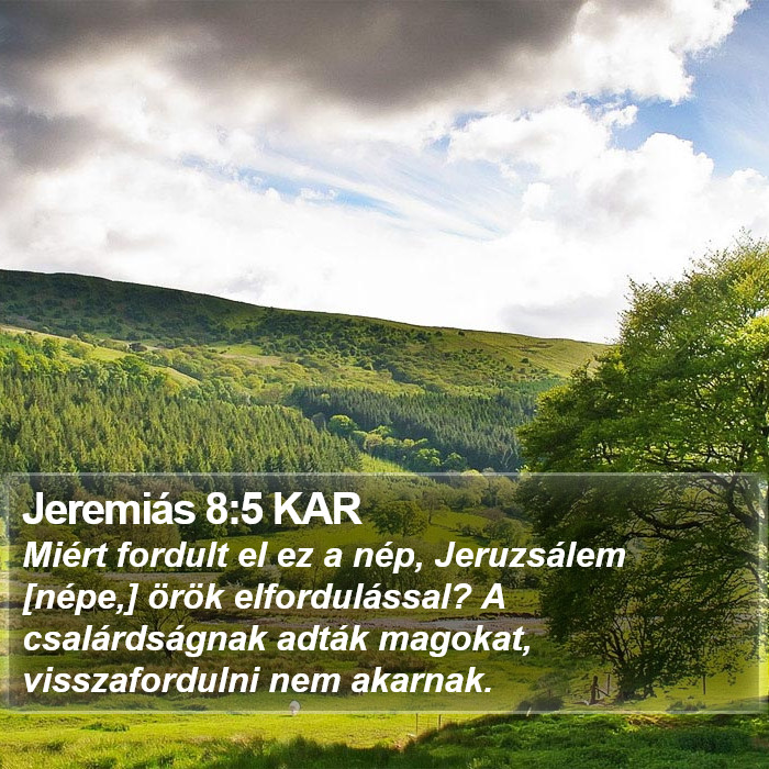Jeremiás 8:5 KAR Bible Study