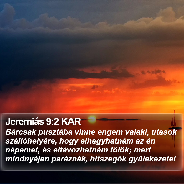 Jeremiás 9:2 KAR Bible Study