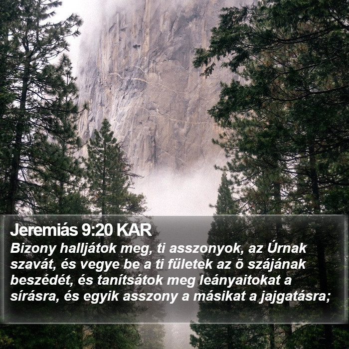 Jeremiás 9:20 KAR Bible Study