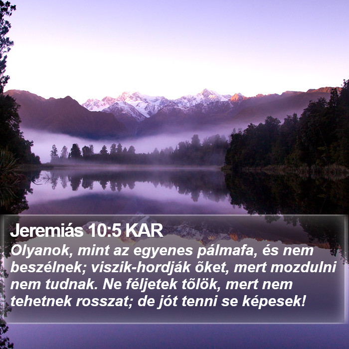 Jeremiás 10:5 KAR Bible Study