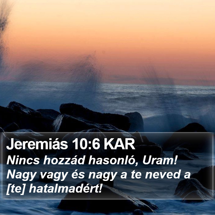 Jeremiás 10:6 KAR Bible Study