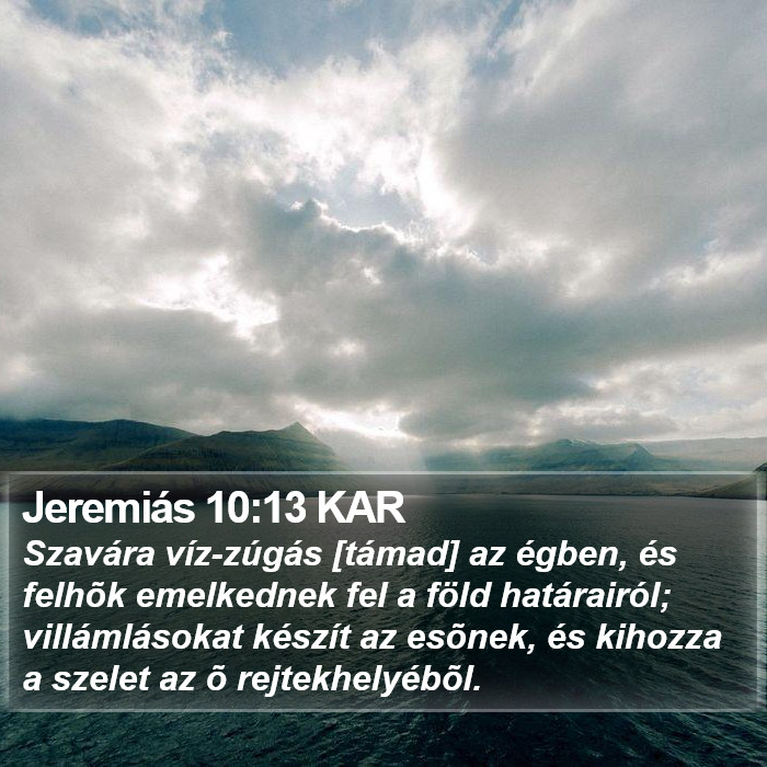 Jeremiás 10:13 KAR Bible Study