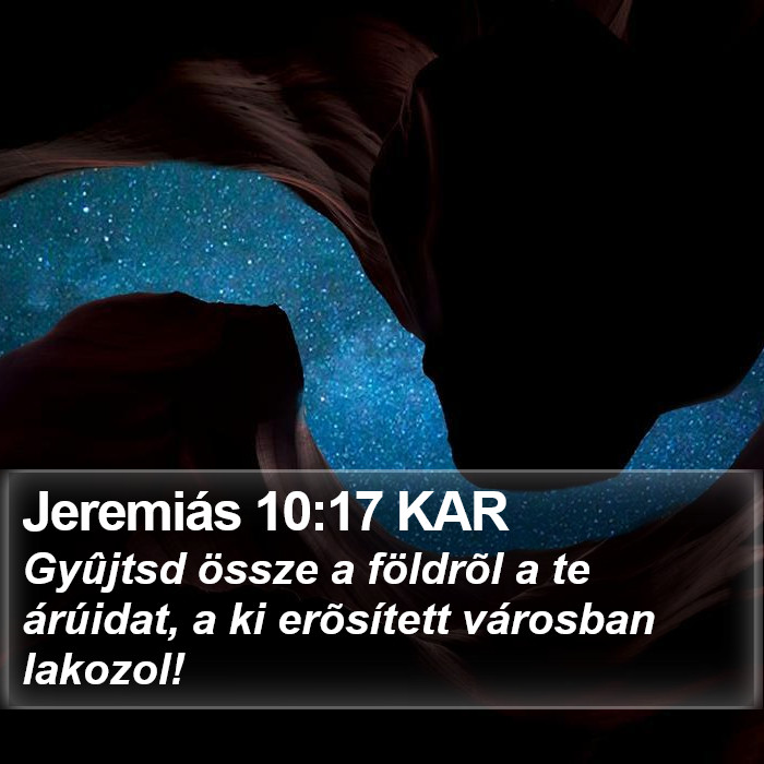 Jeremiás 10:17 KAR Bible Study