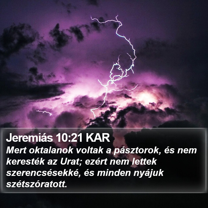 Jeremiás 10:21 KAR Bible Study