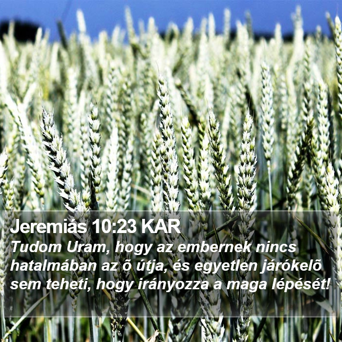 Jeremiás 10:23 KAR Bible Study