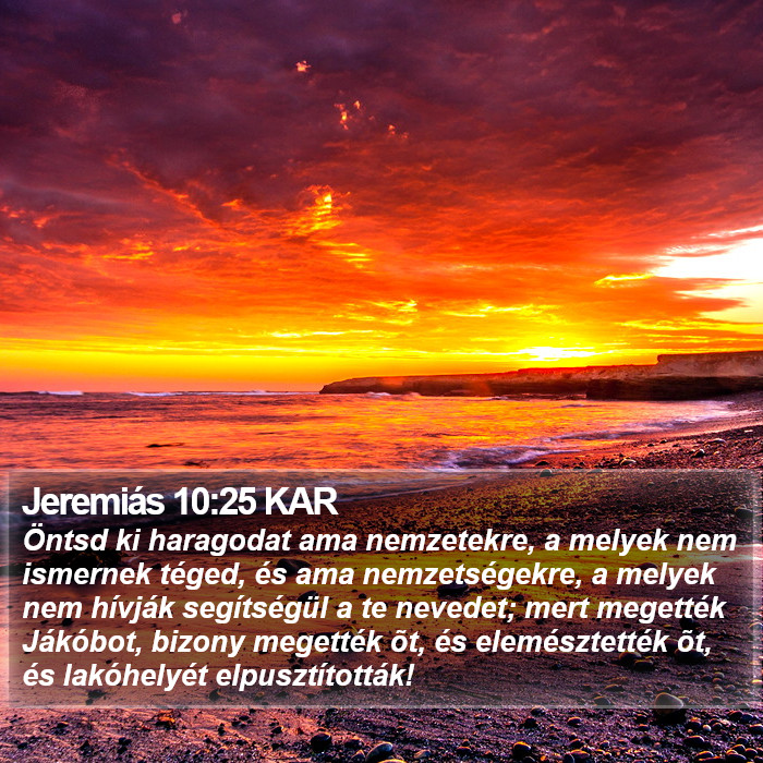 Jeremiás 10:25 KAR Bible Study