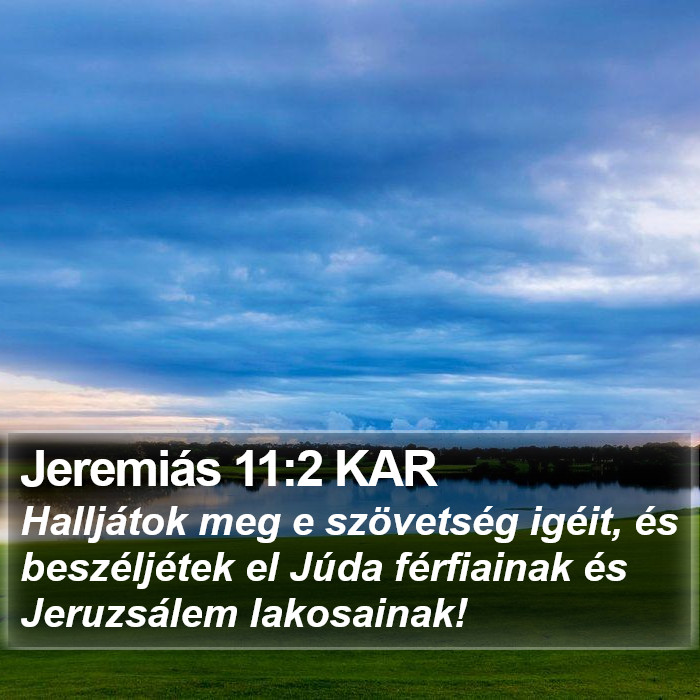 Jeremiás 11:2 KAR Bible Study