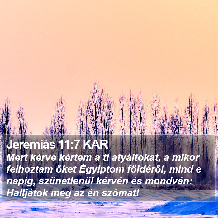 Jeremiás 11:7 KAR Bible Study