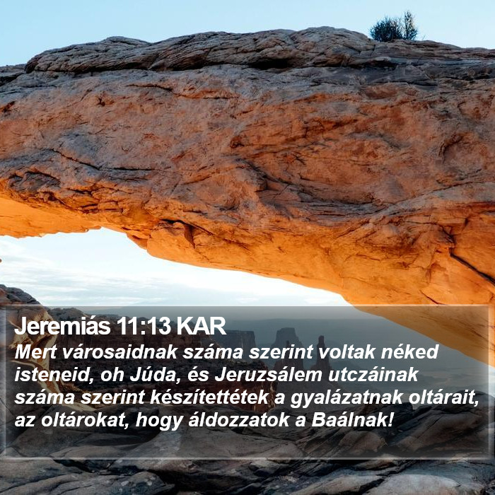 Jeremiás 11:13 KAR Bible Study