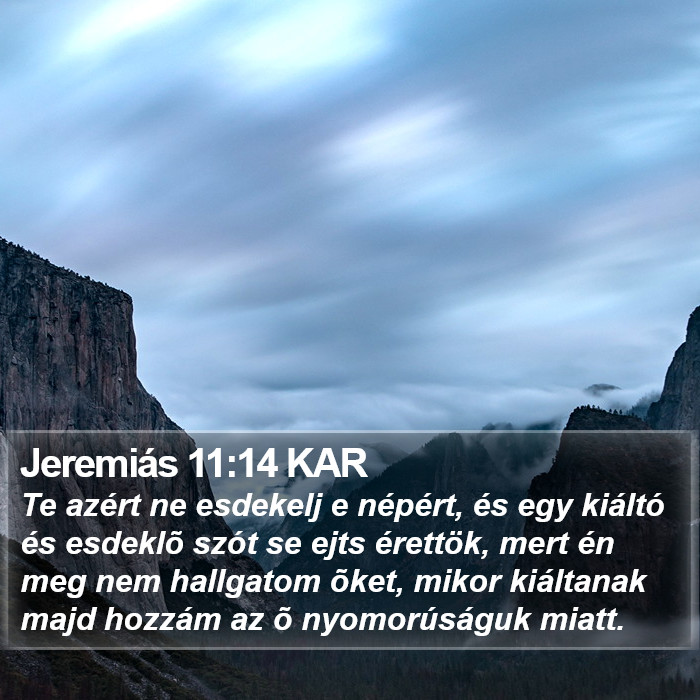 Jeremiás 11:14 KAR Bible Study