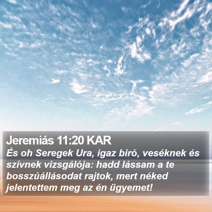 Jeremiás 11:20 KAR Bible Study