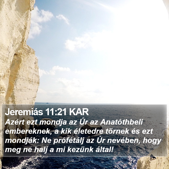 Jeremiás 11:21 KAR Bible Study