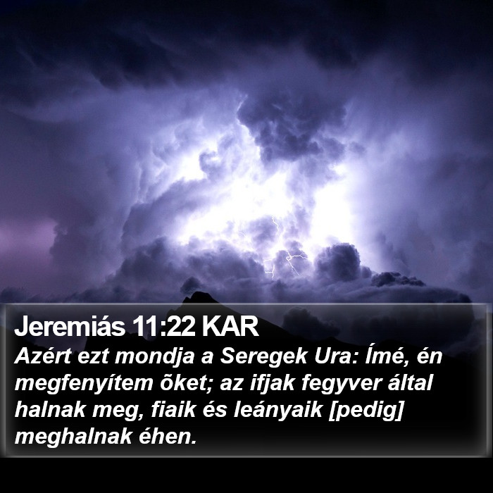 Jeremiás 11:22 KAR Bible Study