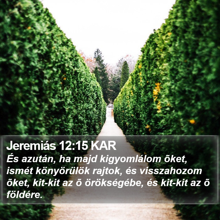 Jeremiás 12:15 KAR Bible Study