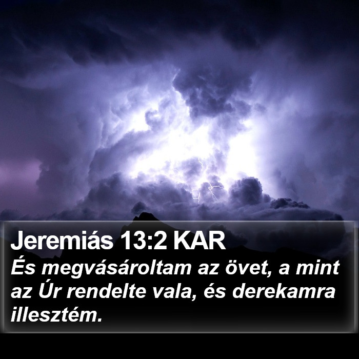 Jeremiás 13:2 KAR Bible Study